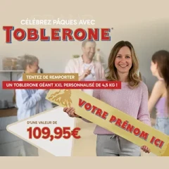 Gagnez un Toblerone XXL personnalisé de 4,5kg !