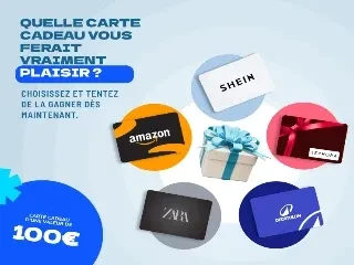 Gagnez une carte cadeau parmi 5 grandes enseignes