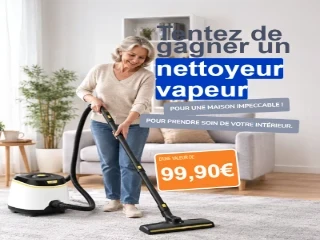 Gagnez un nettoyeur vapeur d'une valeur de 99,90€