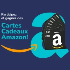 Tentez de gagner des cartes cadeaux Amazon pour tous vos achats !