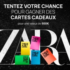 500 € en cartes cadeaux Zara à gagner, tentez votre chance !