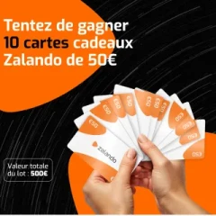 10 cartes cadeaux Zalando de 50 € à gagner : participez vite !