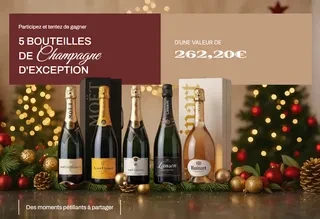 Tentez de gagner 5 bouteilles de champagne d’exception !